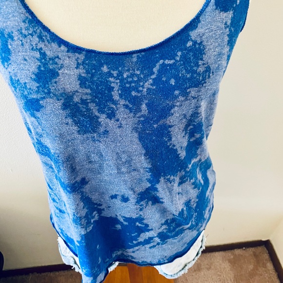 Obey Custom Bleach Dyed Blue Graphic Tank - Picture 8 of 8